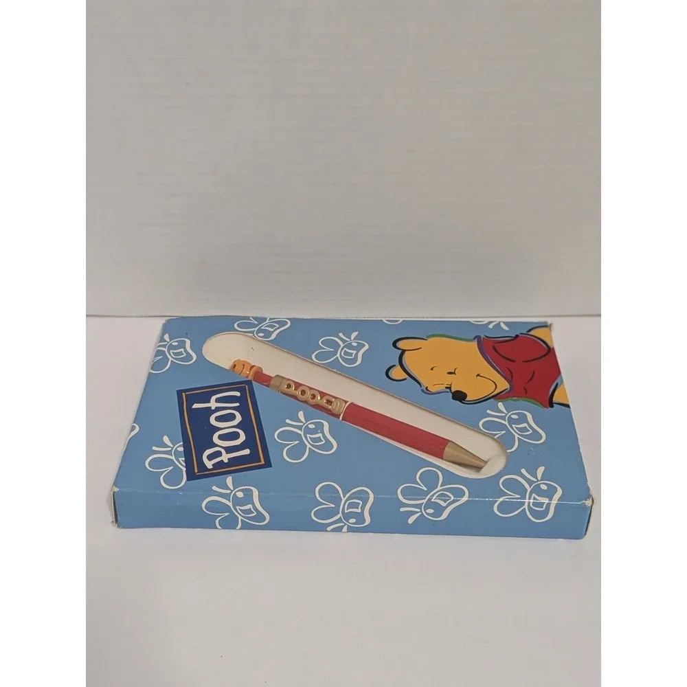 Vintage Colibri  Disney Winnie The Pooh Ballpoint Pen Red  & Yellow  Pen 90s Nos